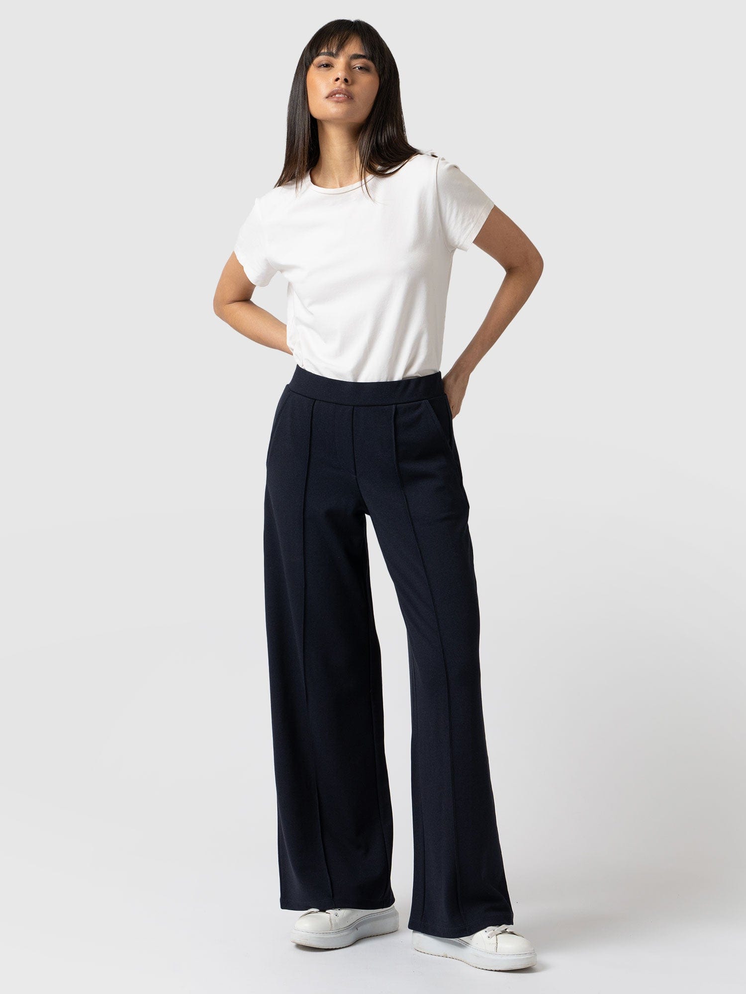 Keller Wide Leg Pant Black - Women's Wide Leg Trousers | Saint + Sofia® UK