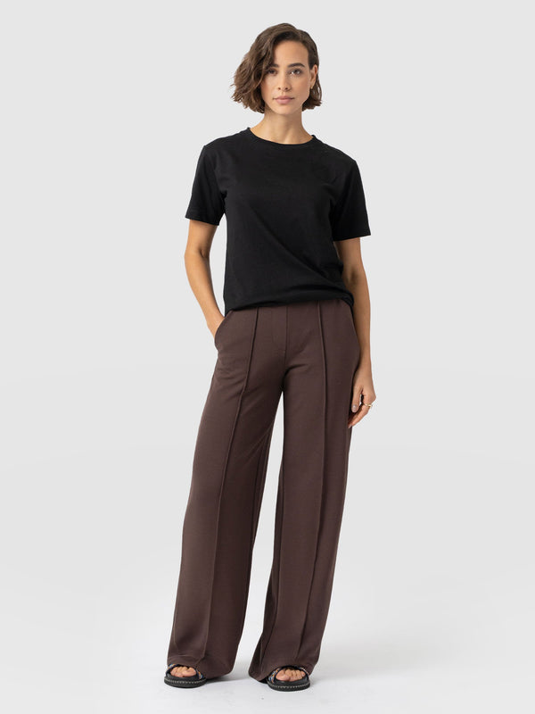Keller Wide Leg Pant - Brown - Women's Trousers | Saint + Sofia? EU