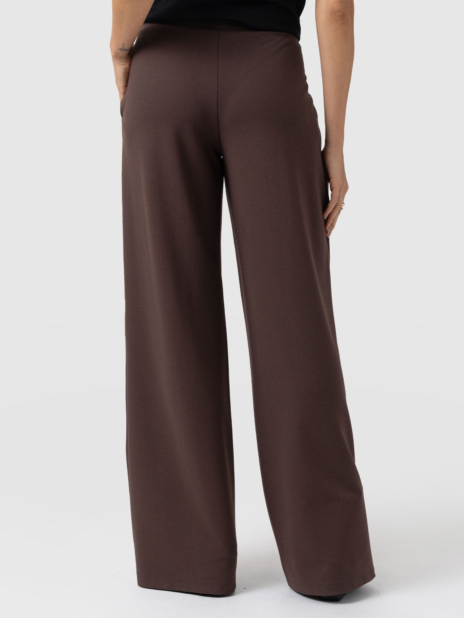 Keller Wide Leg Pant - Brown - Women's Trousers | Saint + Sofia? EU