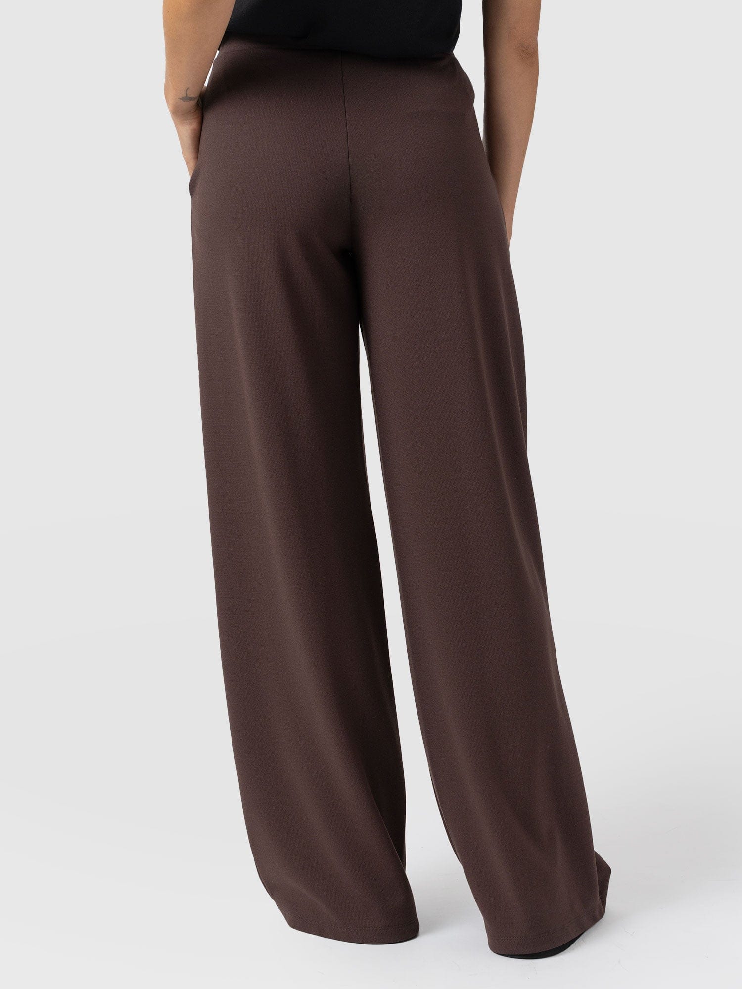 Keller Wide Leg Pant - Brown - Women's Trousers | Saint + Sofia® EU