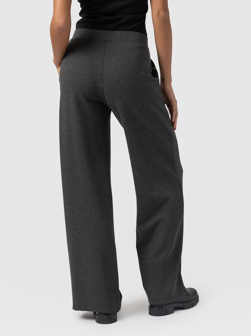 Keller Wide Leg Pant Charcoal - Women's Trousers | Saint + Sofia® EU