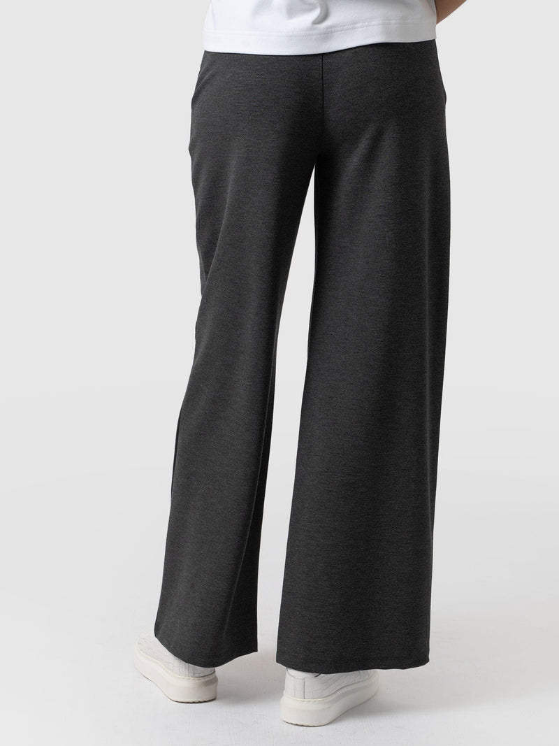 Keller Wide Leg Pant Charcoal - Women's Trousers | Saint + Sofia® EU