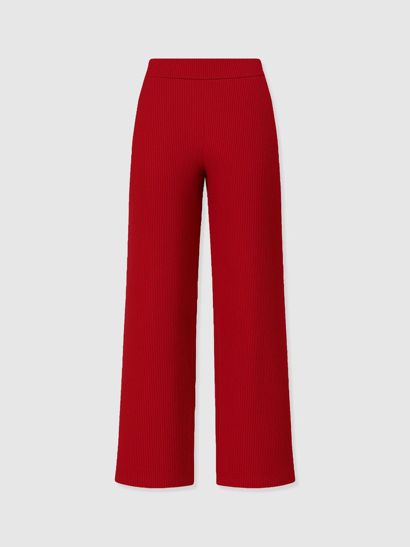 Keller Wide Leg Pant - Deep Red - Women's Trousers | Saint + Sofia® EU