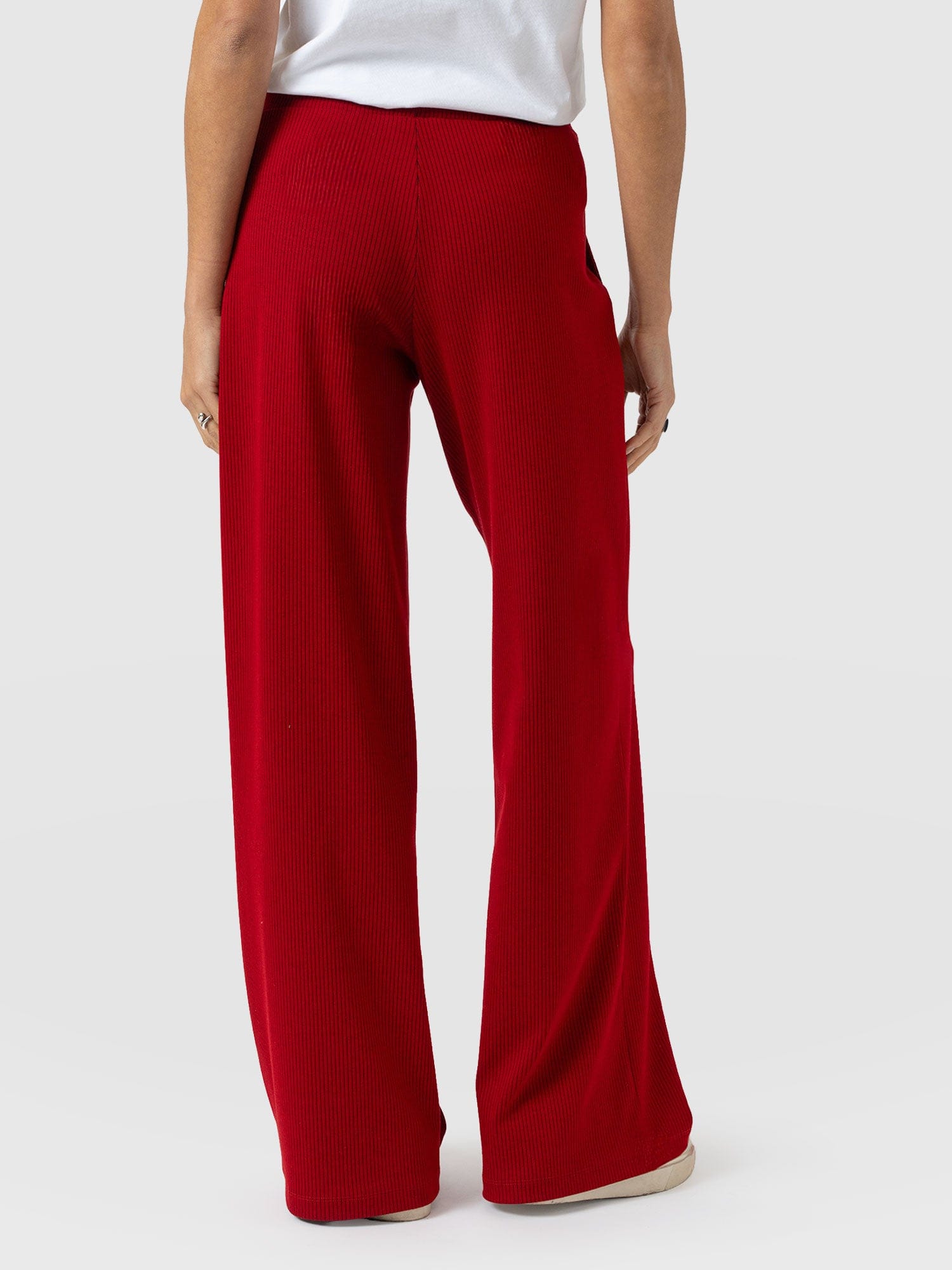 Keller Wide Leg Pant - Deep Red - Women's Trousers | Saint + Sofia® EU