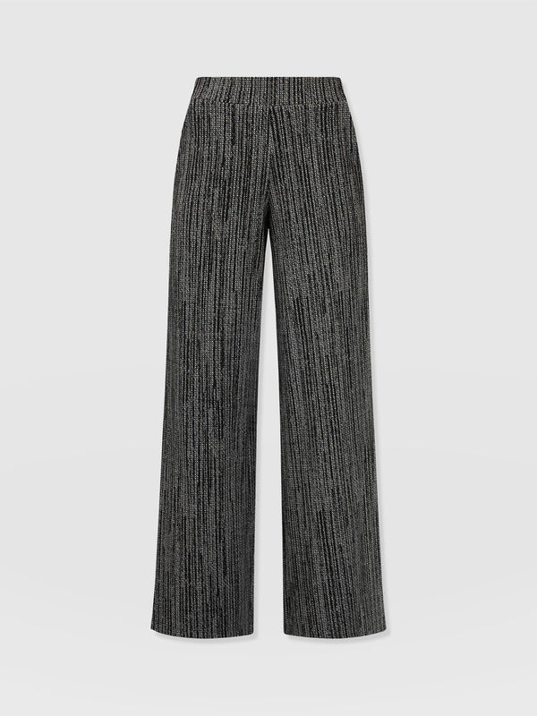 Keller Wide Leg Pant Grey/Black - Women's Trousers | Saint + Sofia® EU