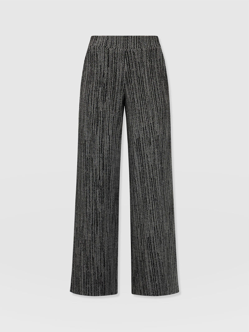 Keller Wide Leg Pant Grey/Black - Women's Trousers | Saint + Sofia® EU