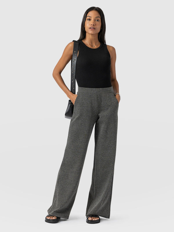 Keller Wide Leg Pant - Grey Twill - Women's Trousers | Saint + Sofia® EU