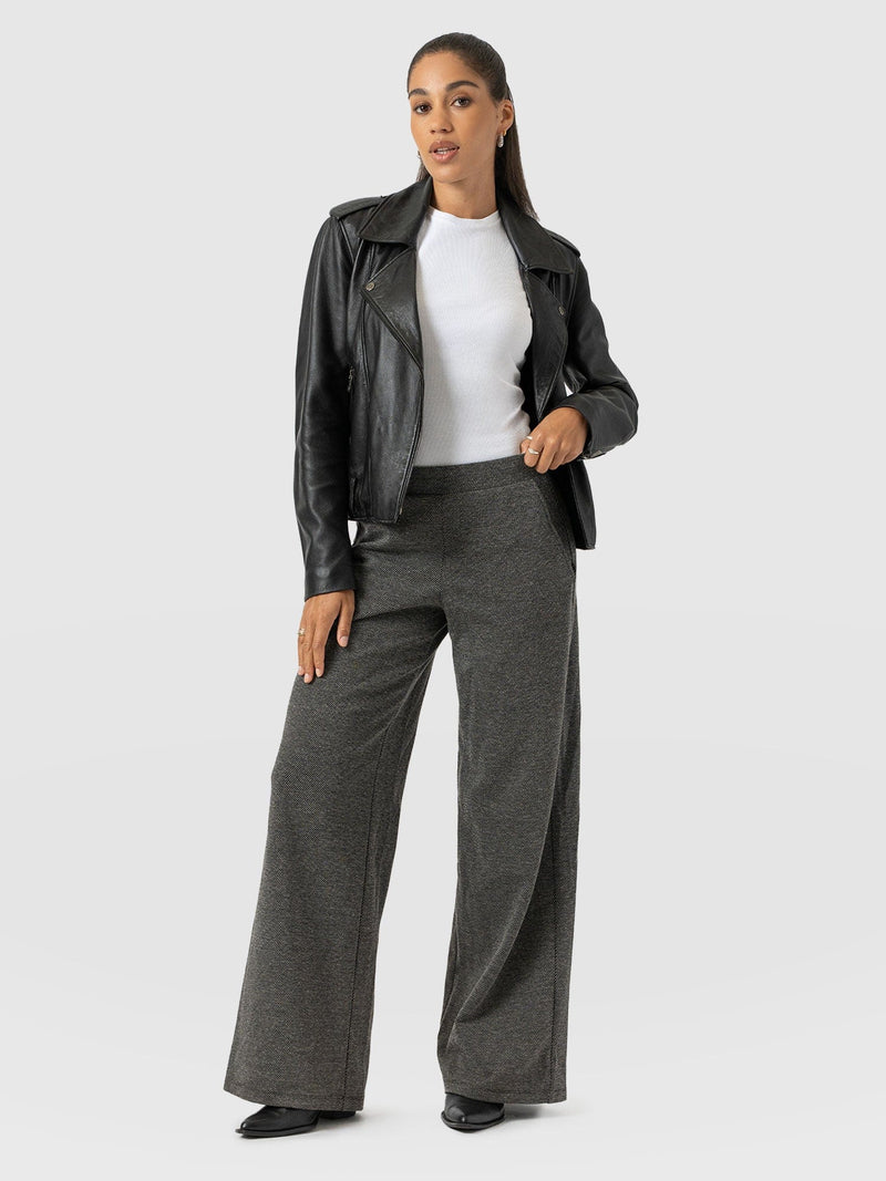 Keller Wide Leg Pant - Grey Twill - Women's Trousers | Saint + Sofia® EU