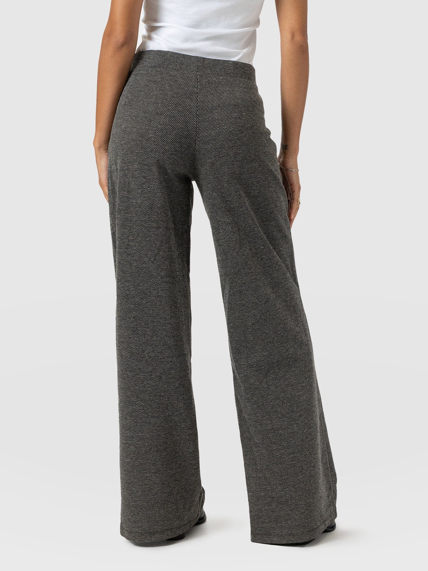 Keller Wide Leg Pant - Grey Twill - Women's Trousers | Saint + Sofia® EU