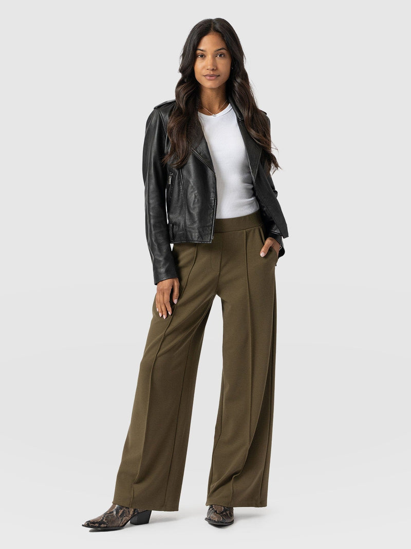 Keller Wide Leg Pant Khaki - Women's Trousers | Saint + Sofia® EU