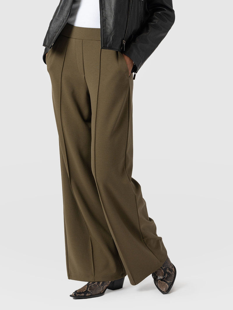 Keller Wide Leg Pant Khaki - Women's Trousers | Saint + Sofia® EU