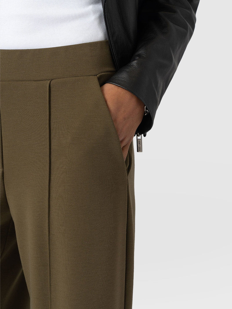 Keller Wide Leg Pant Khaki - Women's Trousers | Saint + Sofia® EU