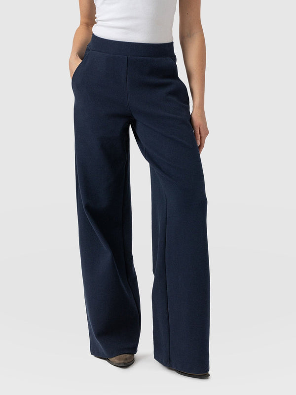 Keller Wide Leg Pant - Navy Twill - Women's Trousers | Saint + Sofia® EU