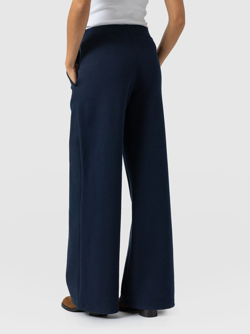 Keller Wide Leg Pant - Navy Twill - Women's Trousers | Saint + Sofia® EU