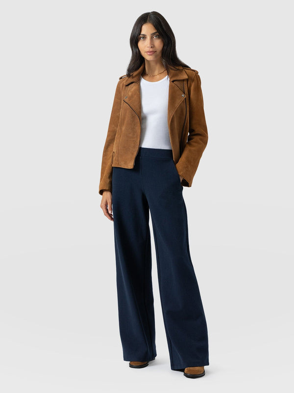 Keller Wide Leg Pant - Navy Twill - Women's Trousers | Saint + Sofia® EU