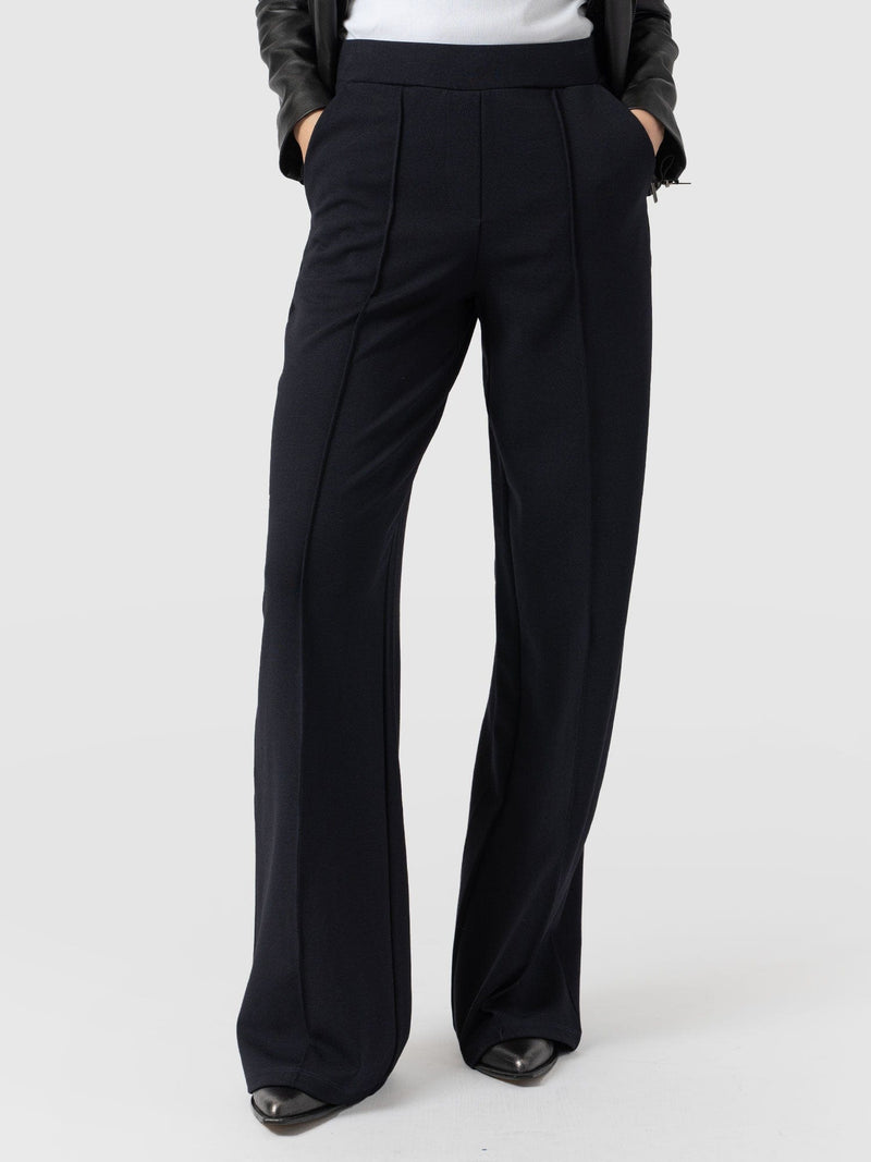 Keller Wide Leg Pant Navy - Women's Trousers | Saint + Sofia® EU