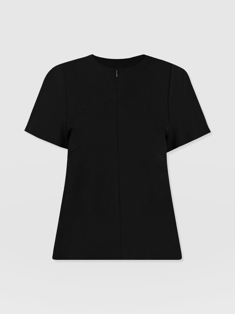 Keller Zip Up Tee Black - Women's T-Shirts | Saint + Sofia® EU