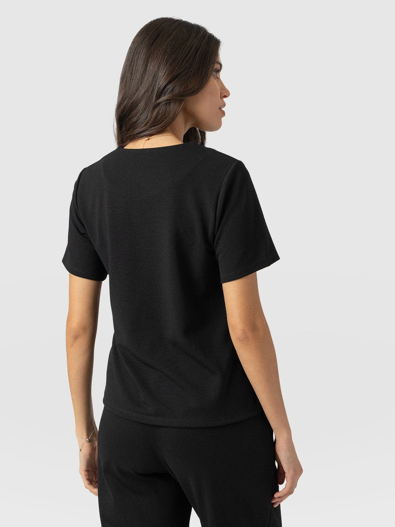 Keller Zip Up Tee Black - Women's T-Shirts | Saint + Sofia® EU