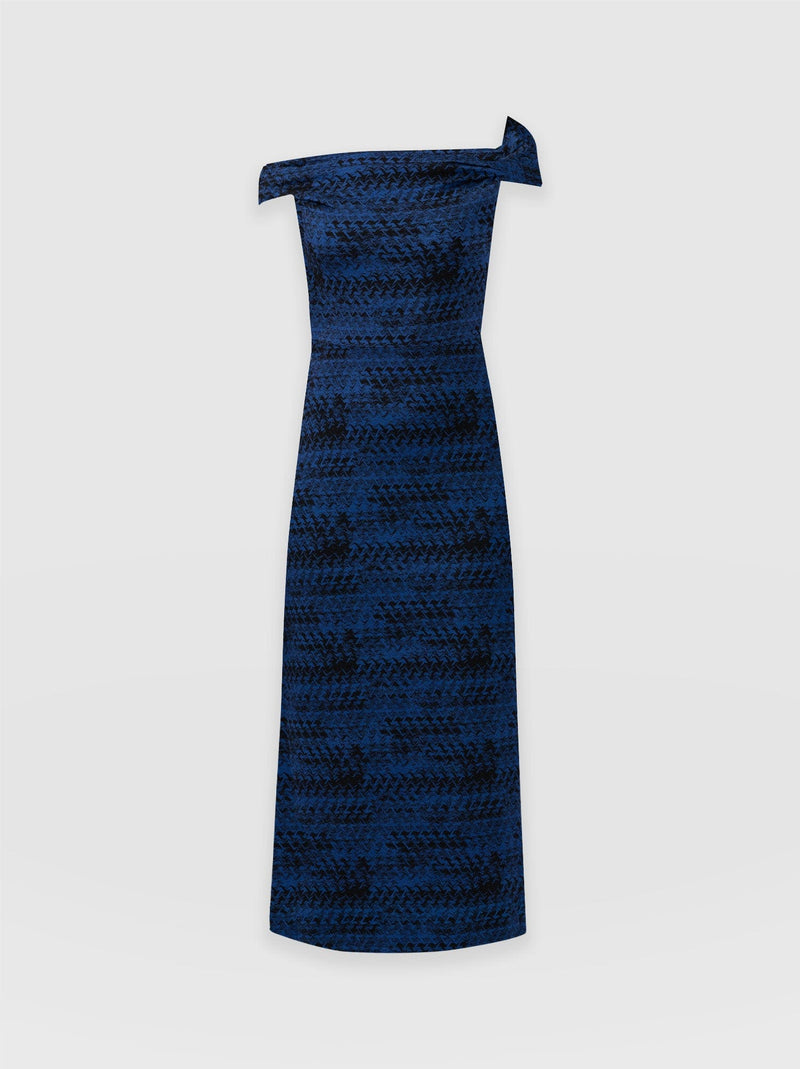 Kelsea Midaxi Dress Navy Ripple - Women's Dresses | Saint + Sofia® UK