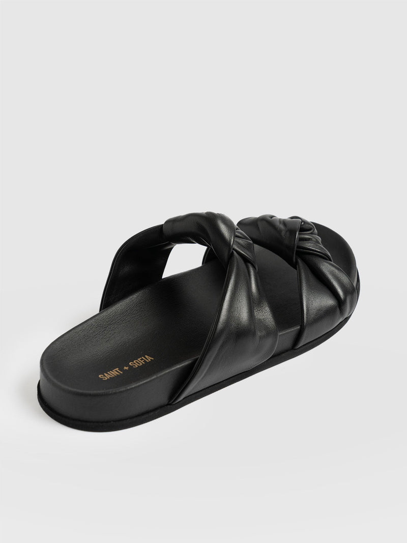 Kingston Knot Sandal Black - Women's Sandals | Saint + Sofia® EU