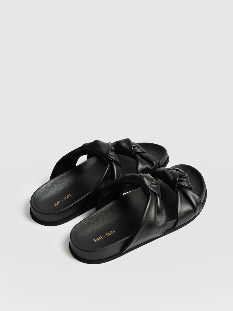 Kingston Knot Sandal Black - Women's Sandals | Saint + Sofia® EU