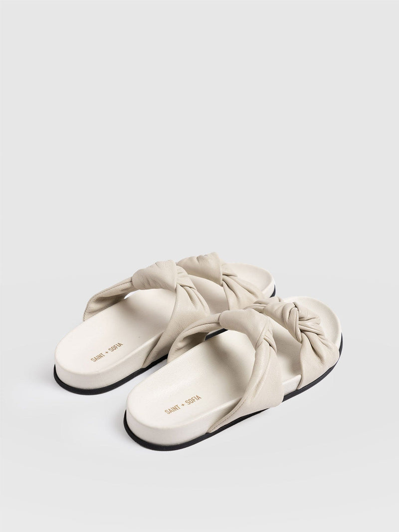 Kingston Knot Sandal Cream - Women's Sandals | Saint + Sofia® EU