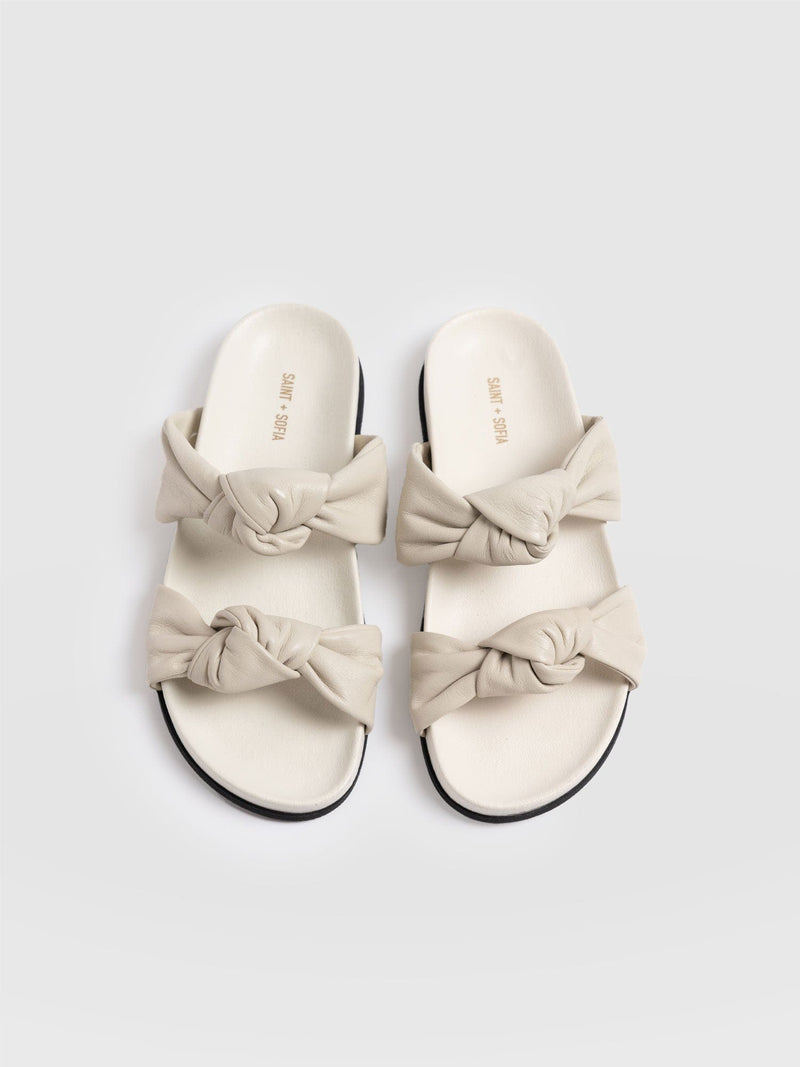 Kingston Knot Sandal Cream - Women's Sandals | Saint + Sofia® EU