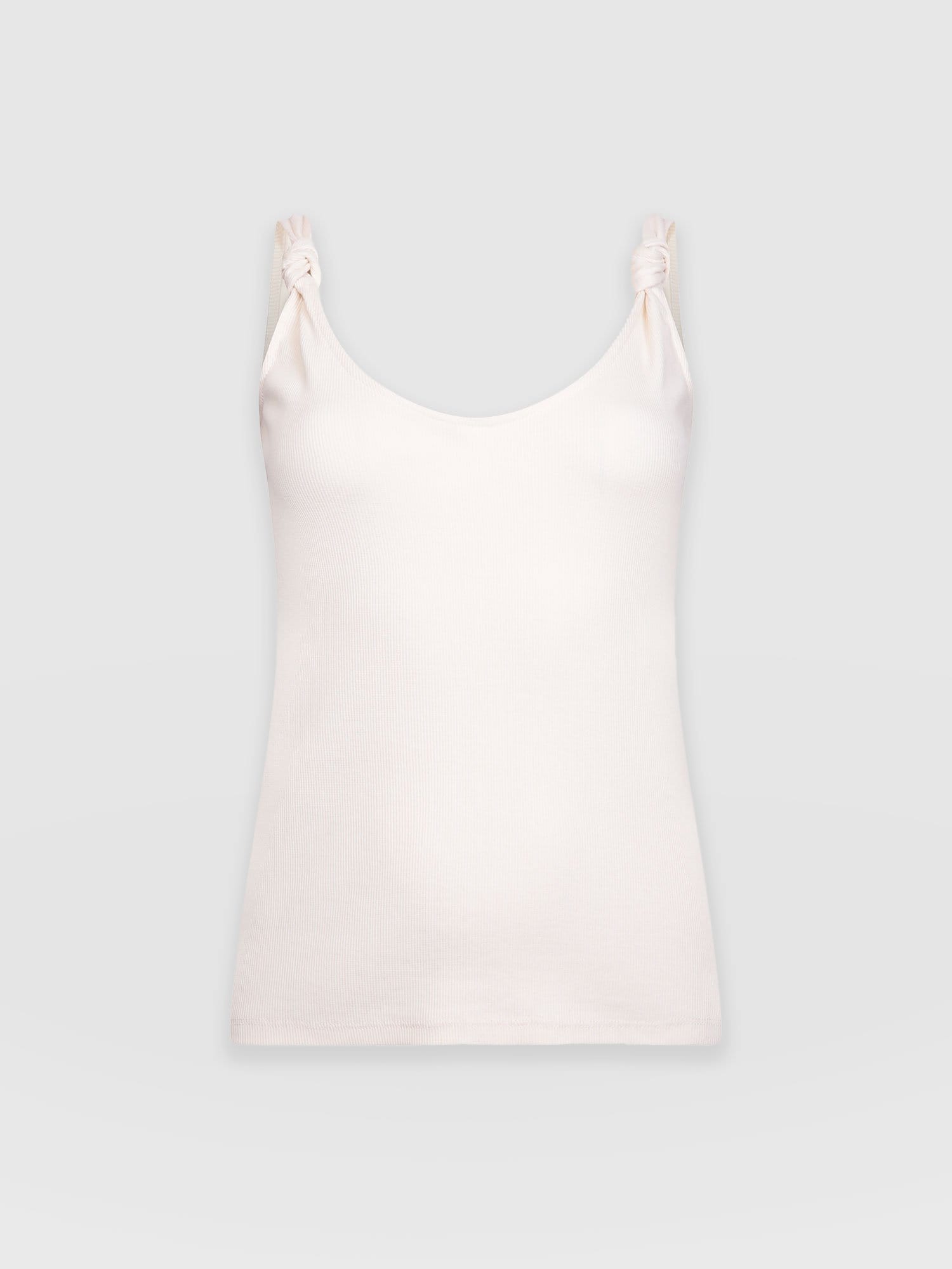 Knot Vest Rib Cream - Women's Vests | Saint and Sofia® EU