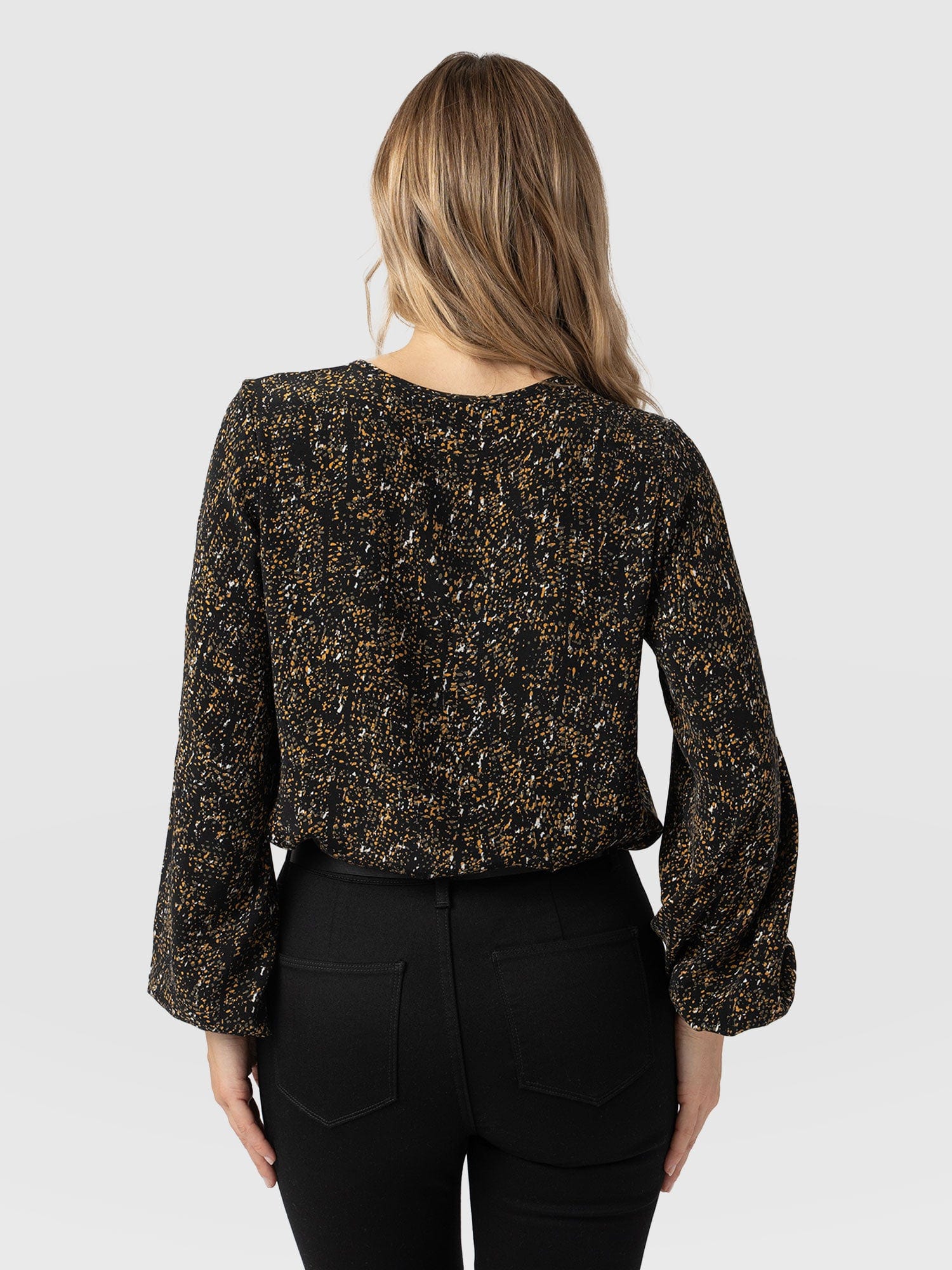 Kristen Blouse Green Ditsy Leopard - Women's Blouses | Saint + Sofia® EU