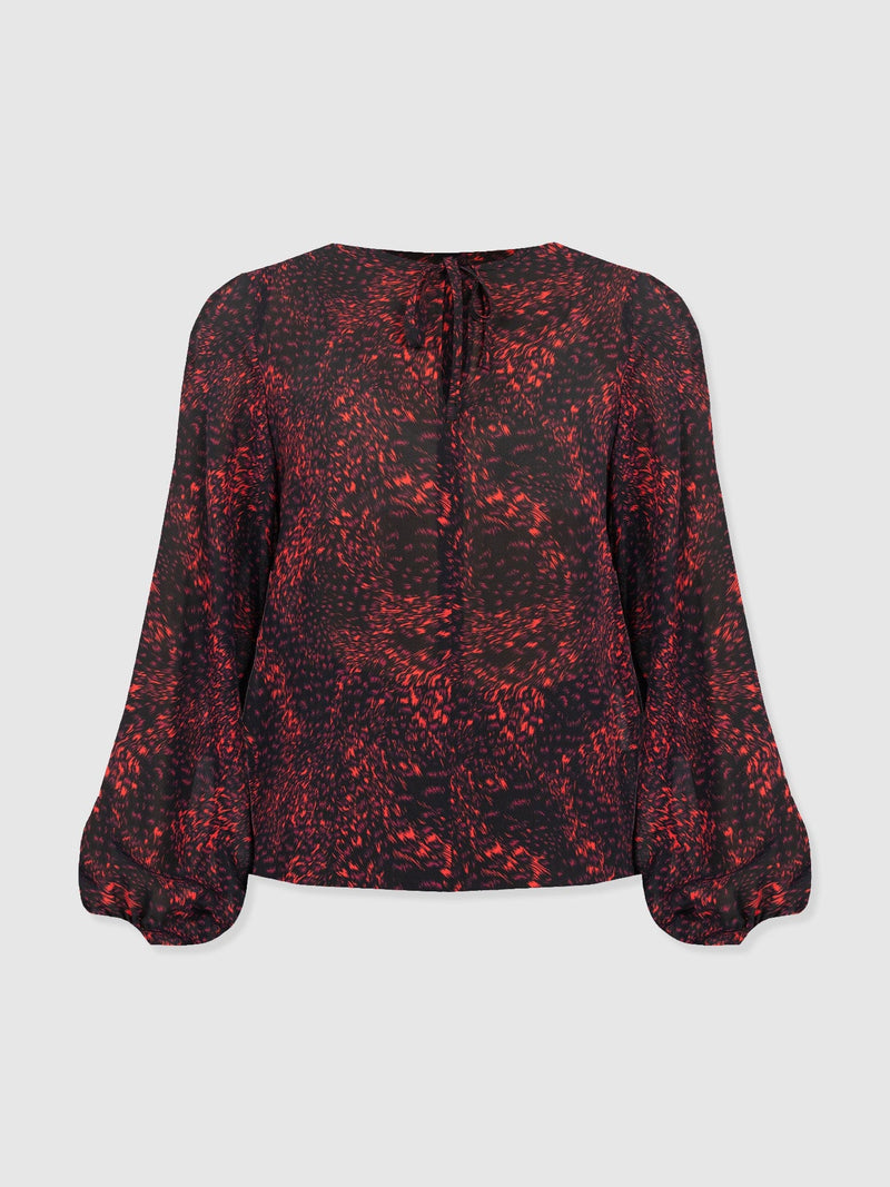Kristen Blouse - Red Fade Spot - Women's Blouses | Saint + Sofia® EU
