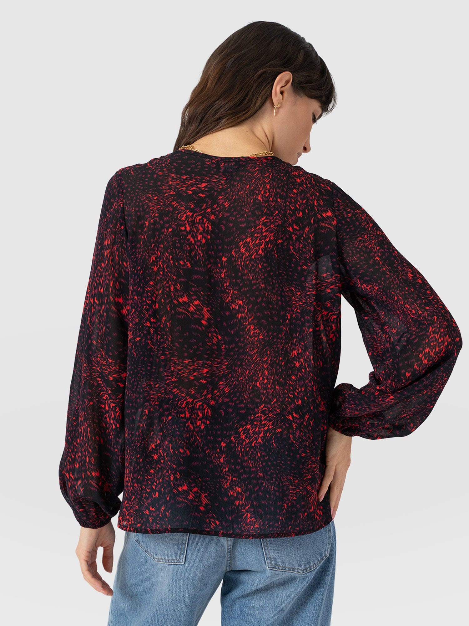 Kristen Blouse - Red Fade Spot - Women's Blouses | Saint + Sofia® EU