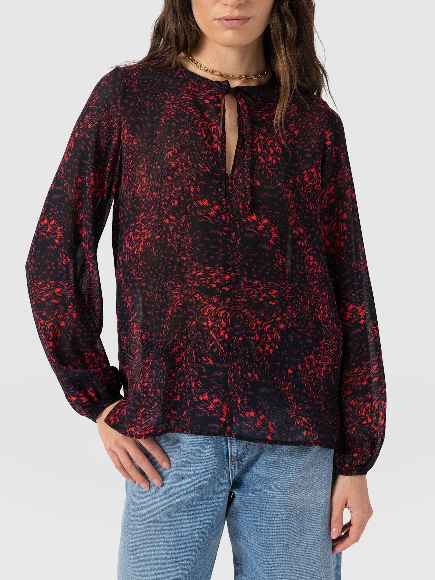 Kristen Blouse - Red Fade Spot - Women's Blouses | Saint + Sofia® EU