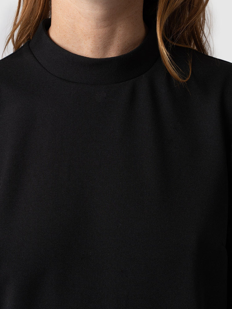 Lace Penny Puff Long Sleeve Black - Women's T-Shirts |  Saint + Sofia® EU