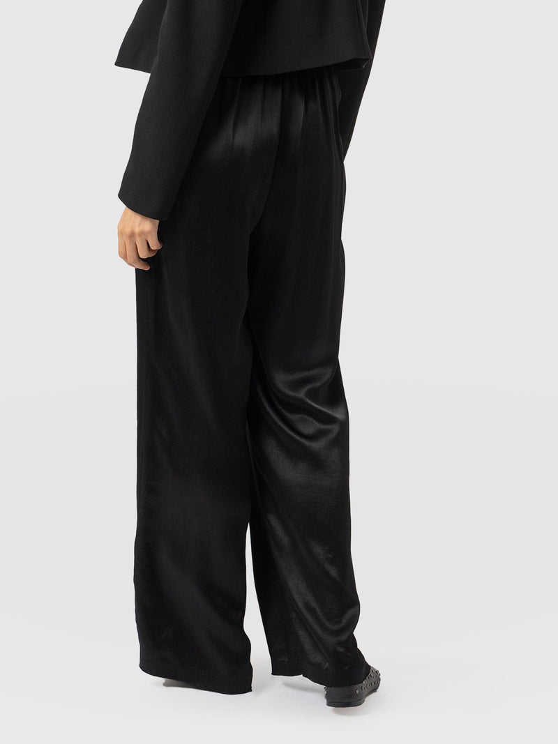 Langley Wide Leg Pant Black - Women's Trousers | Saint + Sofia® EU