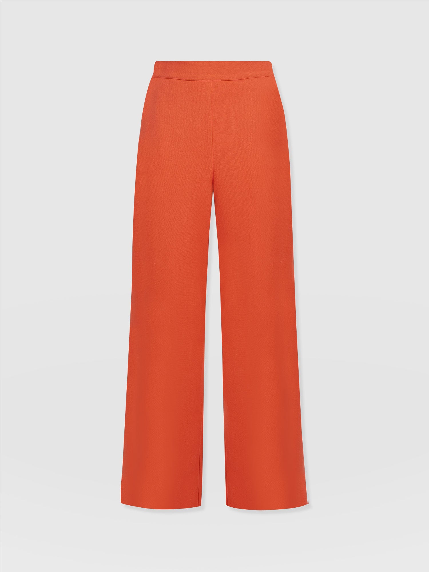 Corinne Wide Leg Linen Pant - Burnt Orange
