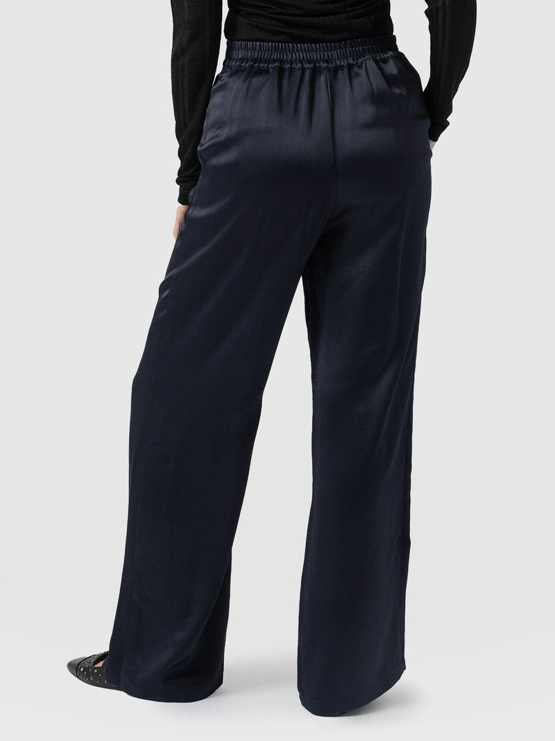 Langley Wide Leg Pant Navy - Women's Trousers | Saint + Sofia® EU