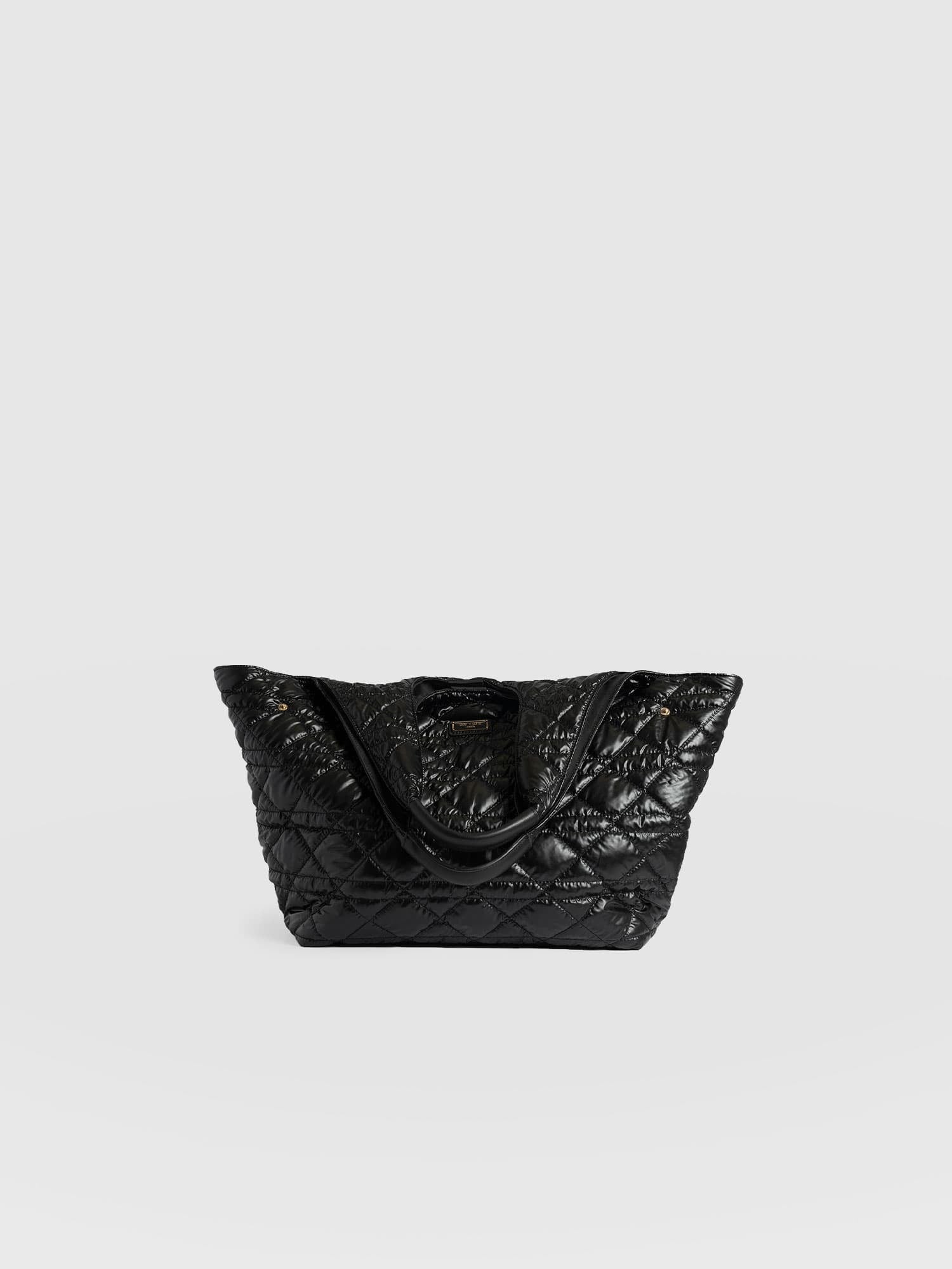 Large Stella Quilted Shoulder Tote Bag Black - Women's Bags | Saint + Sofia® EU