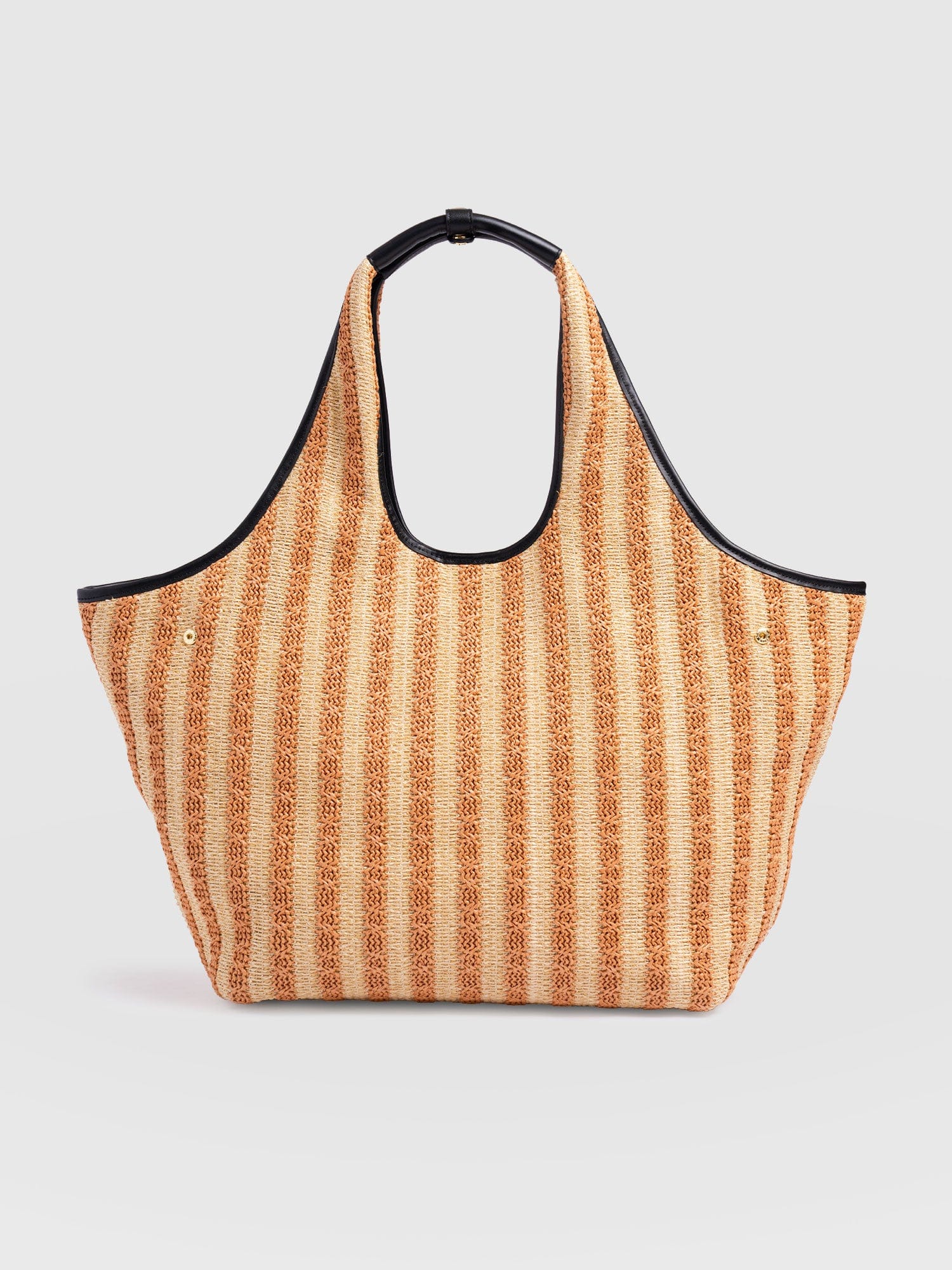 Large Stella Shoulder Tote Bag - Orange Raffia - Women's Handbags | Saint + Sofia® EU