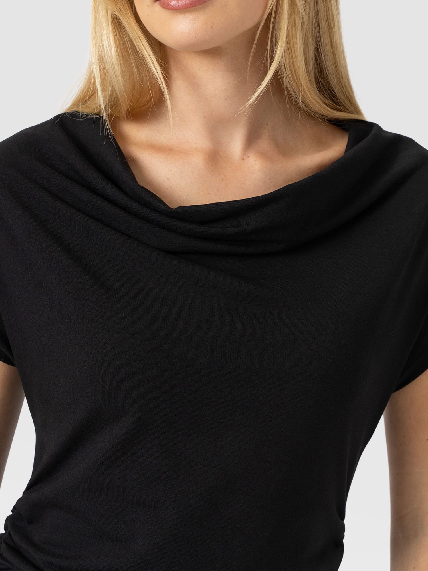 Laurie Cowl Neck Dress - Black - Women's Dresses | Saint and Sofia® EU