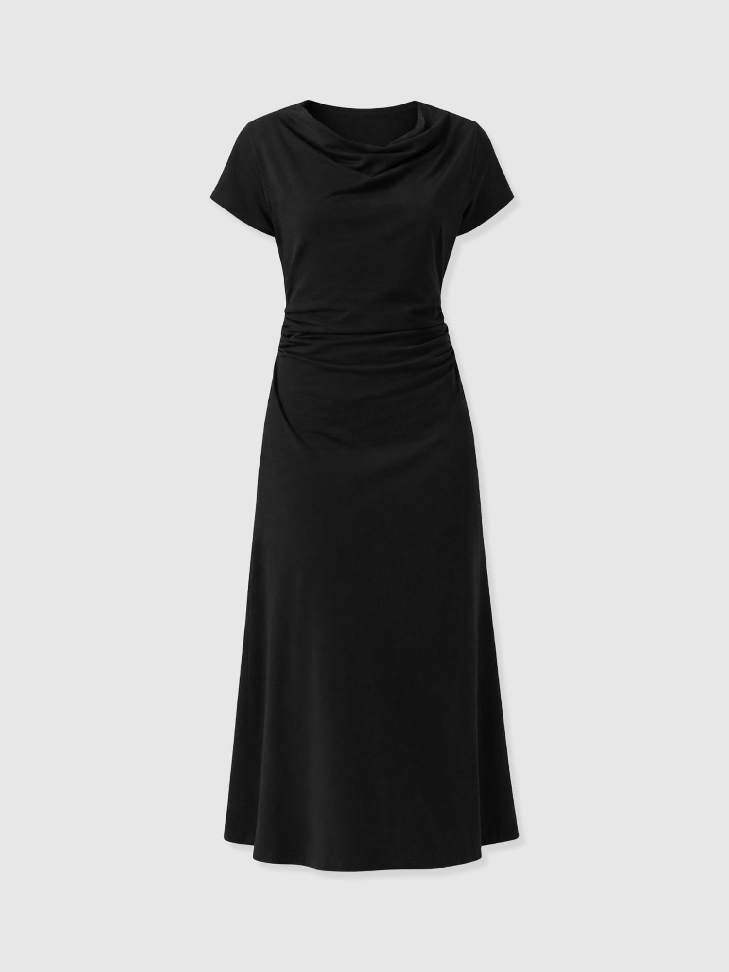Laurie Cowl Neck Dress - Black - Women's Dresses | Saint + Sofia® EU