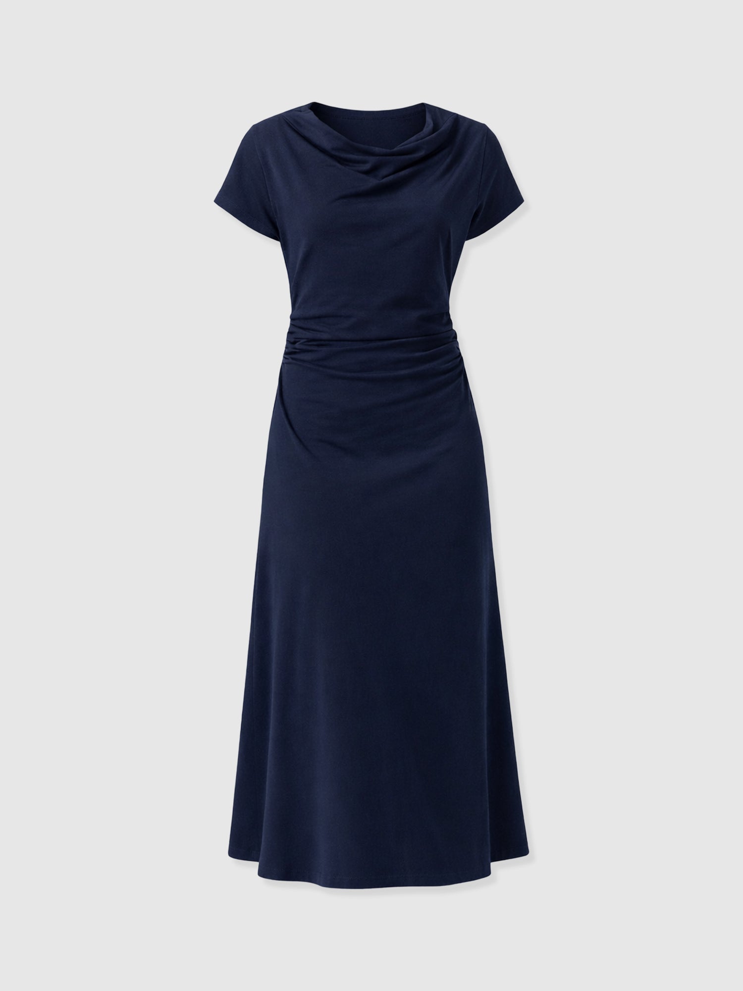 Laurie Cowl Neck Dress - Navy - Women's Dresses | Saint + Sofia® EU