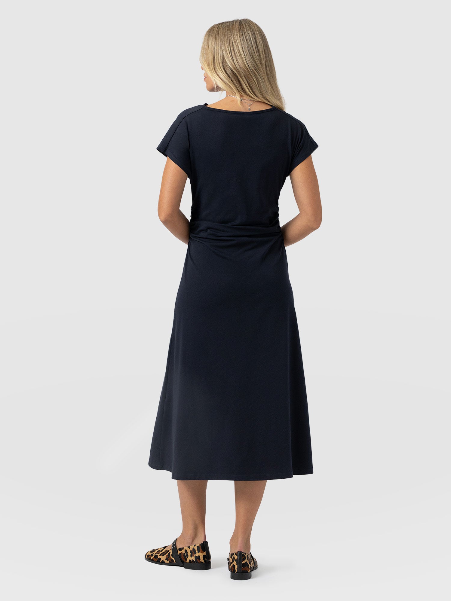 Laurie Cowl Neck Dress - Navy - Women's Dresses | Saint + Sofia® EU