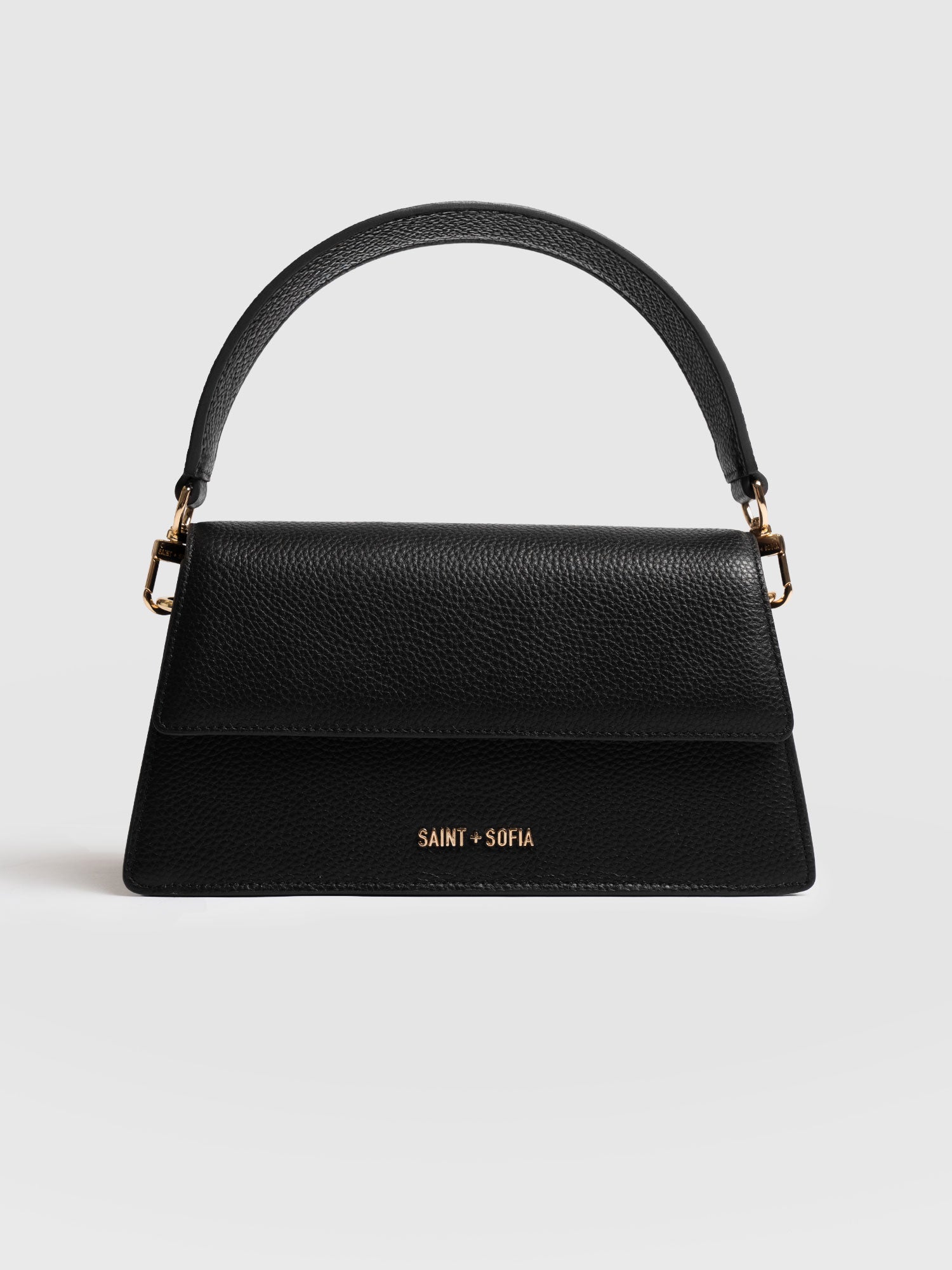 Lennox Half Flap Bag - Black - Women's Handbags | Saint + Sofia® EU