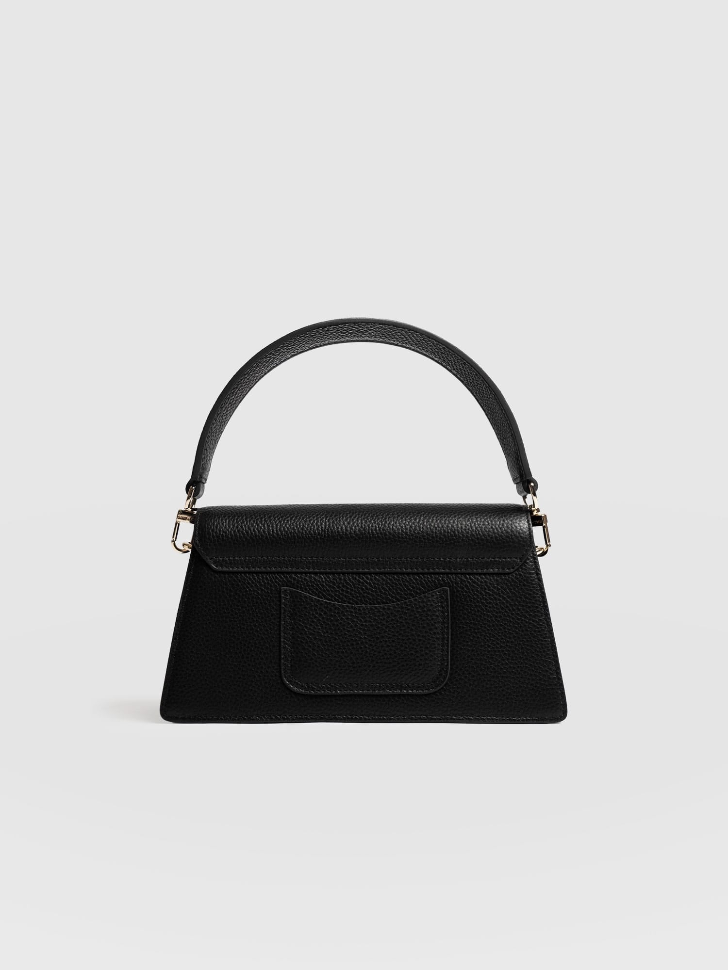 Lennox Half Flap Bag - Black - Women's Handbags | Saint + Sofia® EU