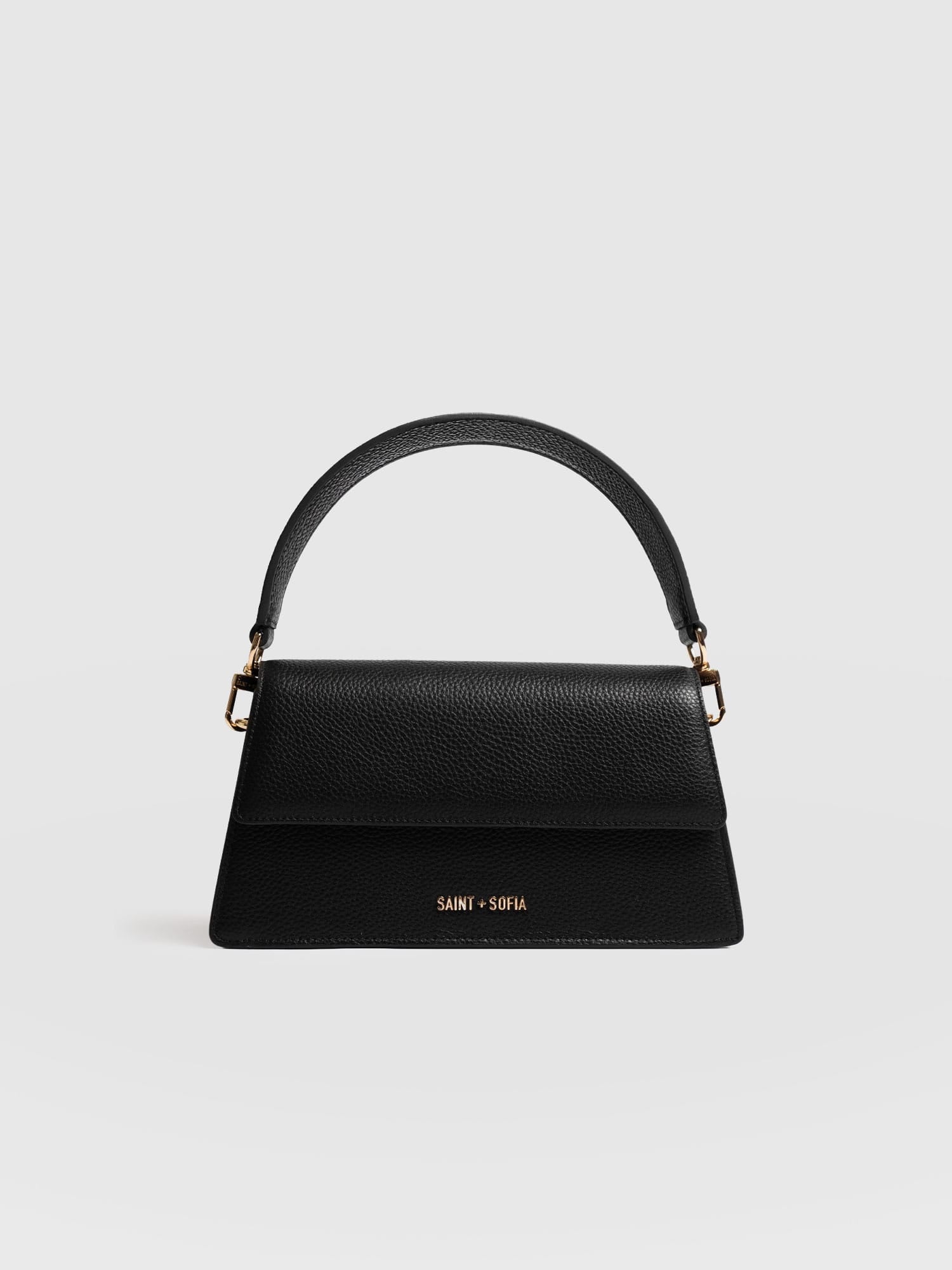 Lennox Half Flap Bag - Black - Women's Handbags | Saint + Sofia® EU