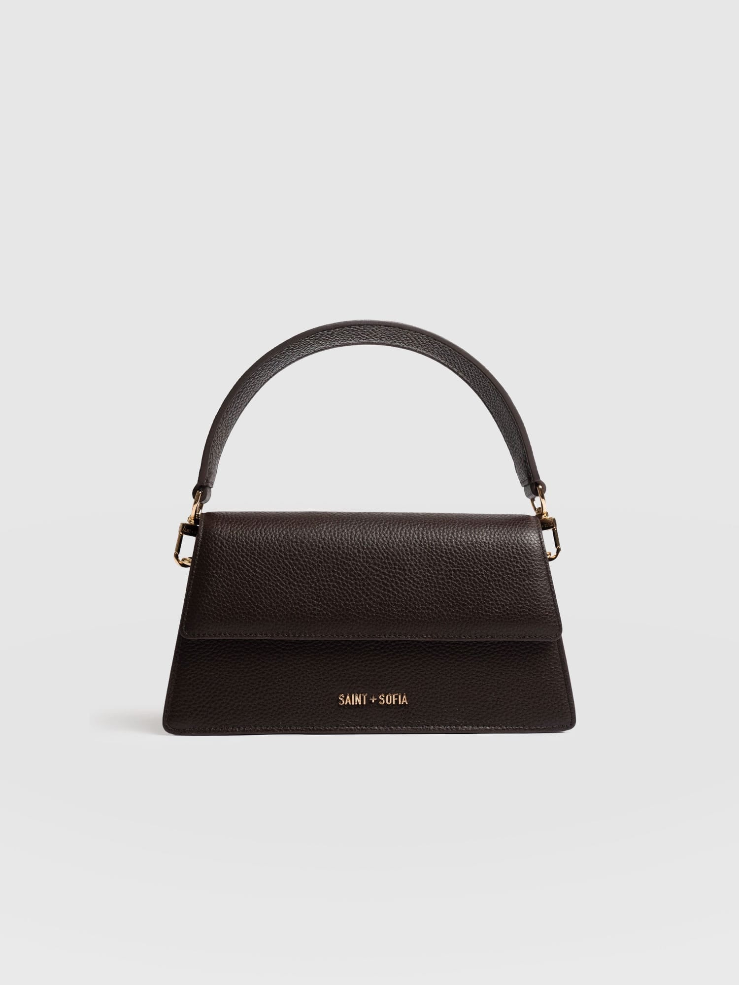 Lennox Half Flap Bag - Chocolate - Women's Handbags | Saint + Sofia® EU