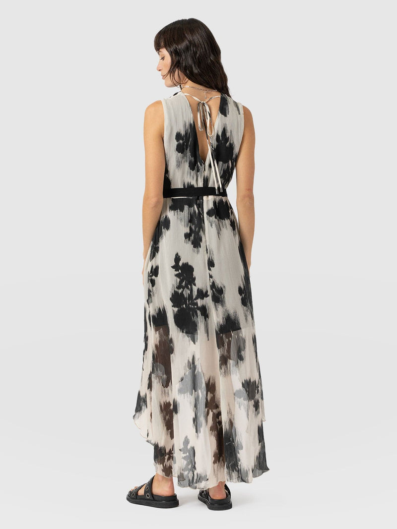 Lexi High Low Dress - White Fade Floral - Women's Dresses | Saint + Sofia® EU