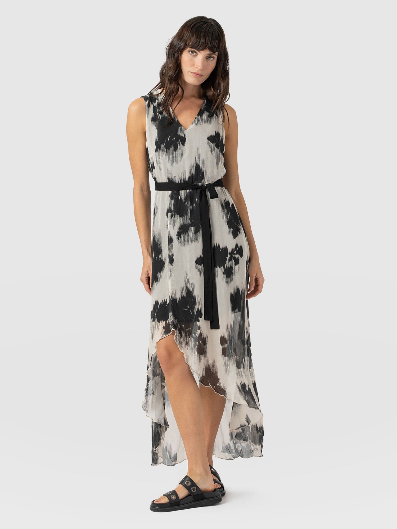 Lexi High Low Dress - White Fade Floral - Women's Dresses | Saint + Sofia® EU