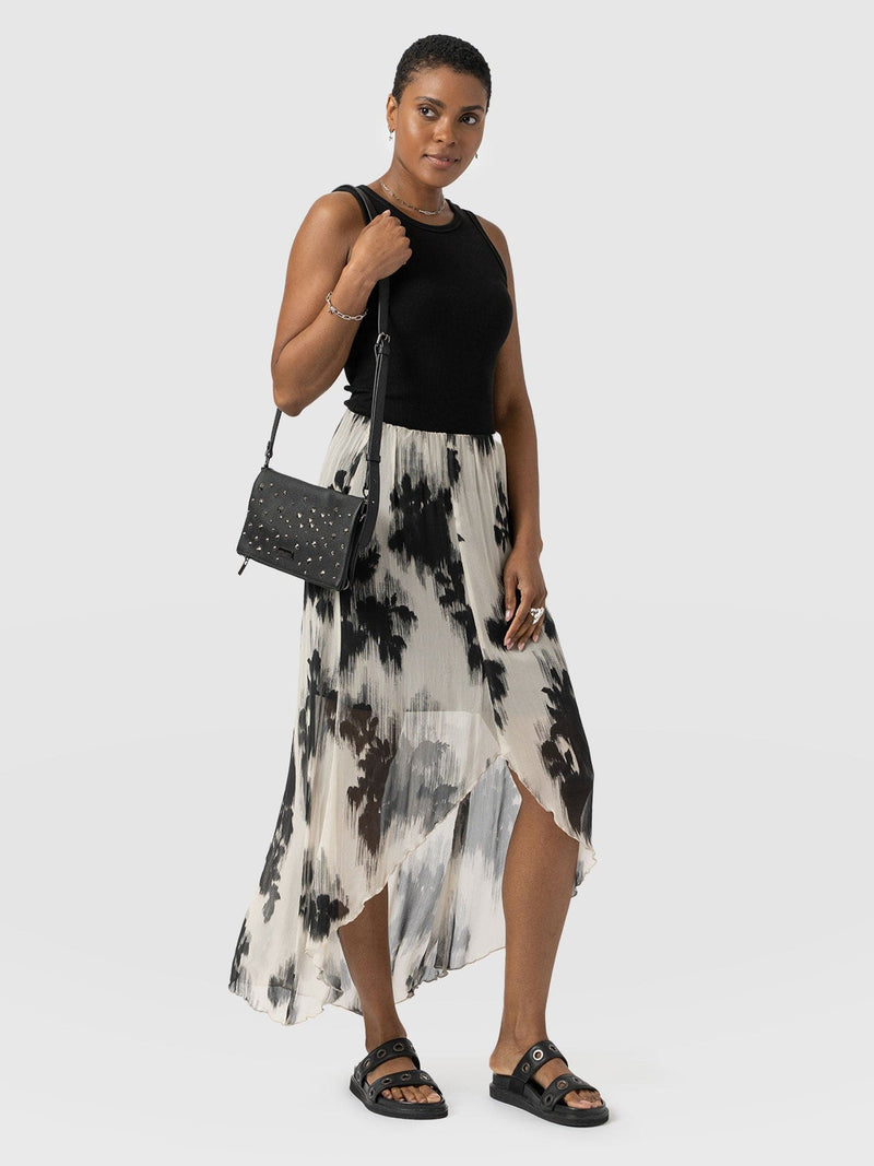 Lexi High Low Skirt - White Fade Floral - Women's Skirts | Saint + Sofia® EU