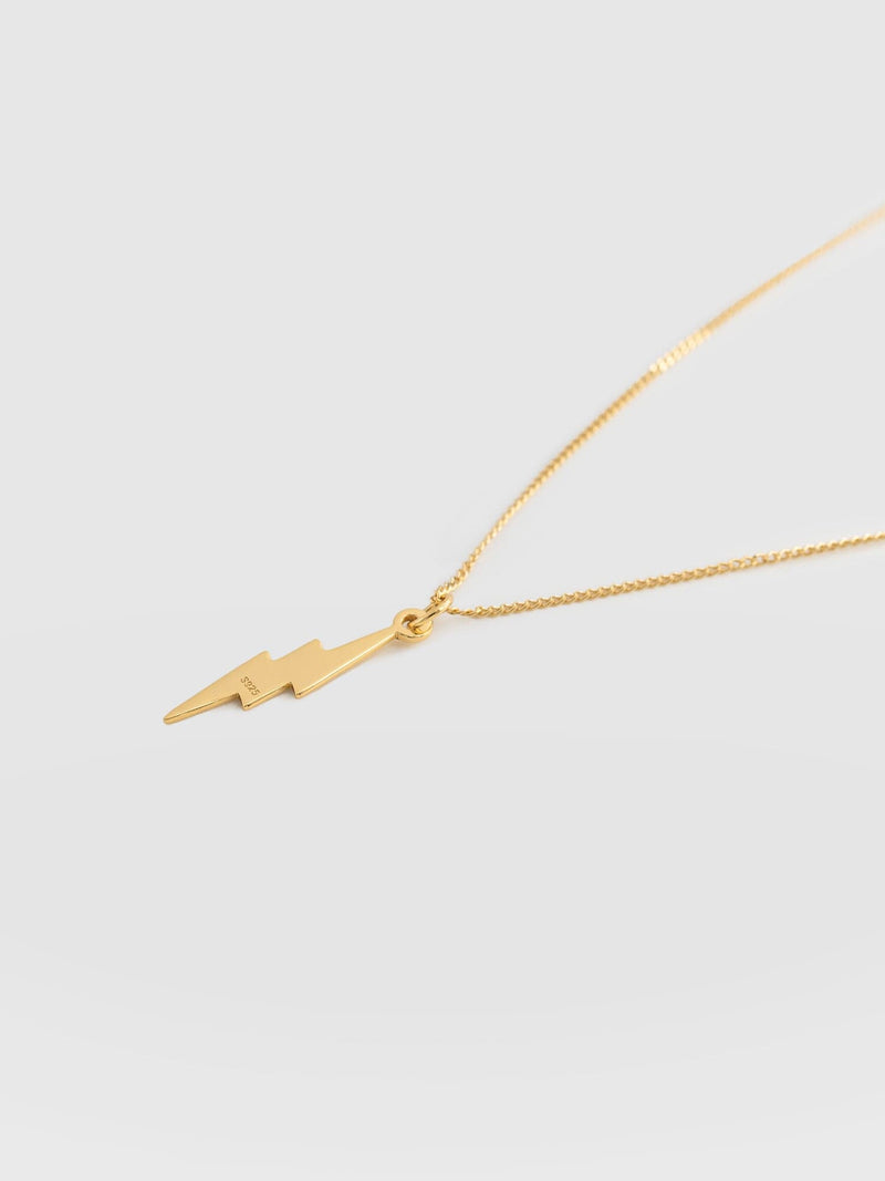 Lightning Bolt Pendant Necklace Gold - Women's Necklaces | Saint + Sofia® EU